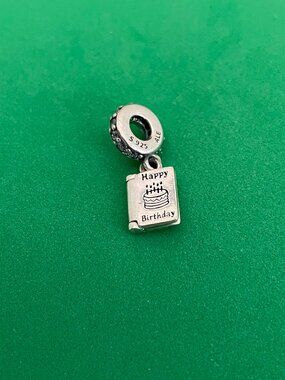 Pandora Birthday Card Dangle Charm Sterling silver Charm